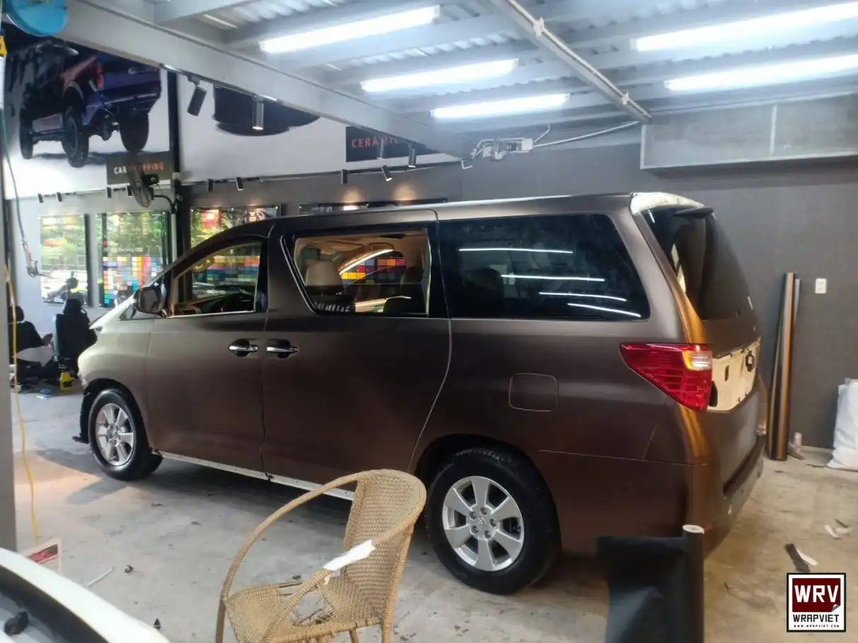 Toyota Alphard G wrap full xám nhũ thi cong tuongdecalpro wrapviet hiện tai - wv46
