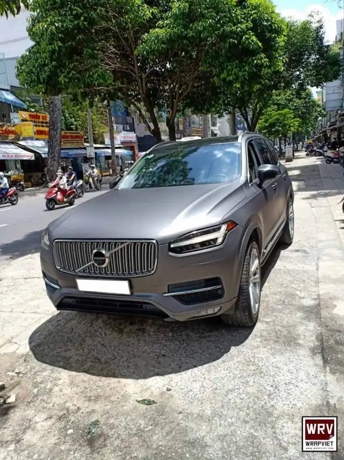 Volvo X90 wrap full xám mờ nhũ thi công tuongdecalpro wrapviet hiện tài -wv52