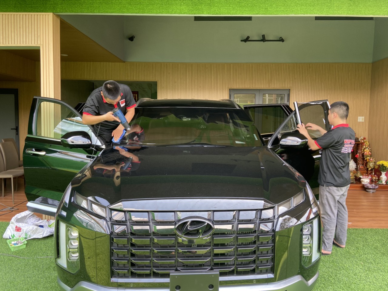 Hyundai Palisade dán full cách nhiệt 3m tăng độ mát bảo mật riêng tư phía trong chống nắng chống chói ( phải biết phối thông số theo từng dòng xe mới có hiệu quả )-wv209