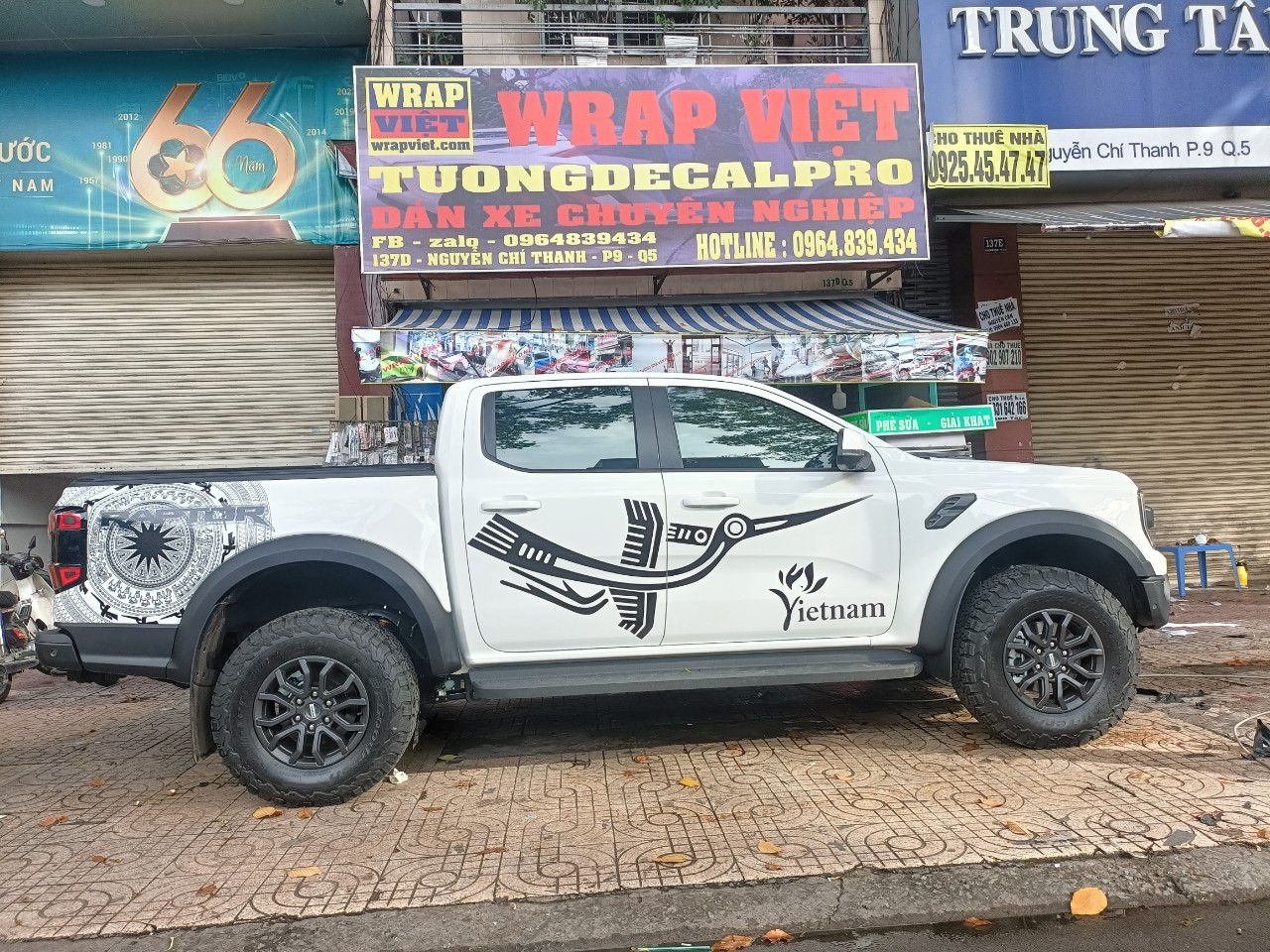 Ford Ranger wrap tem chống đồng-wv231