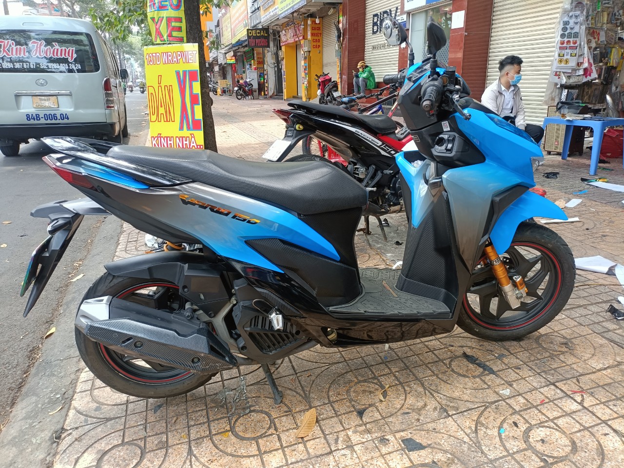Vario wrap full xanh chuyển xám đen theo yêu cầu-wv278