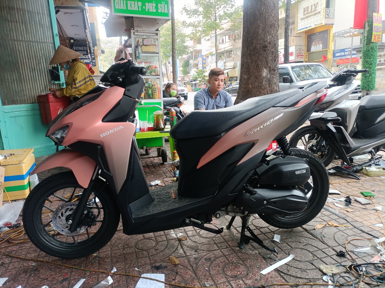 Vario wrap full màu hồng đất chuyển đen theo yêu cầu-wv348