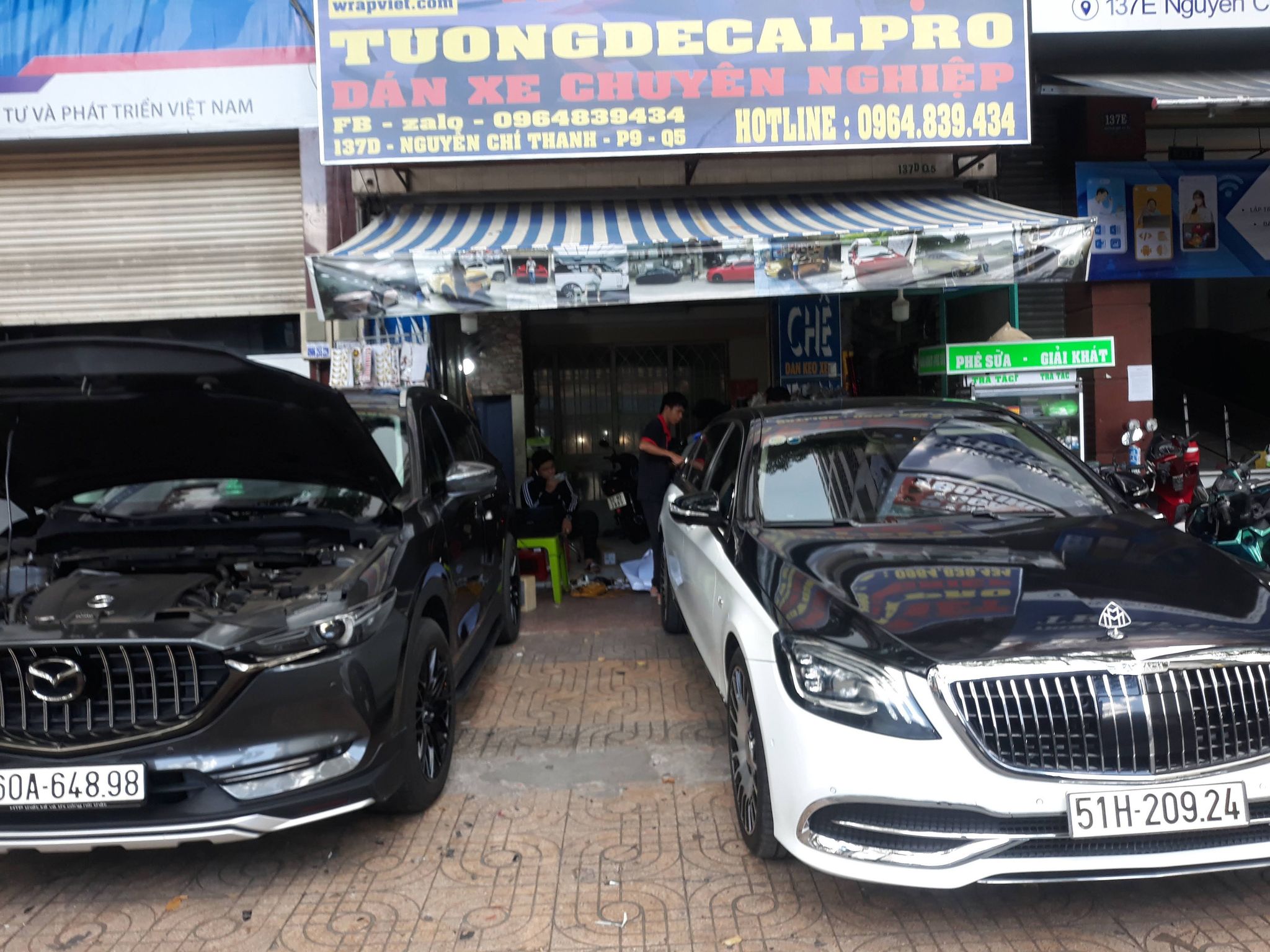 Mercedes S650 wrap maybach bạc bóng cao cấp-wv388
