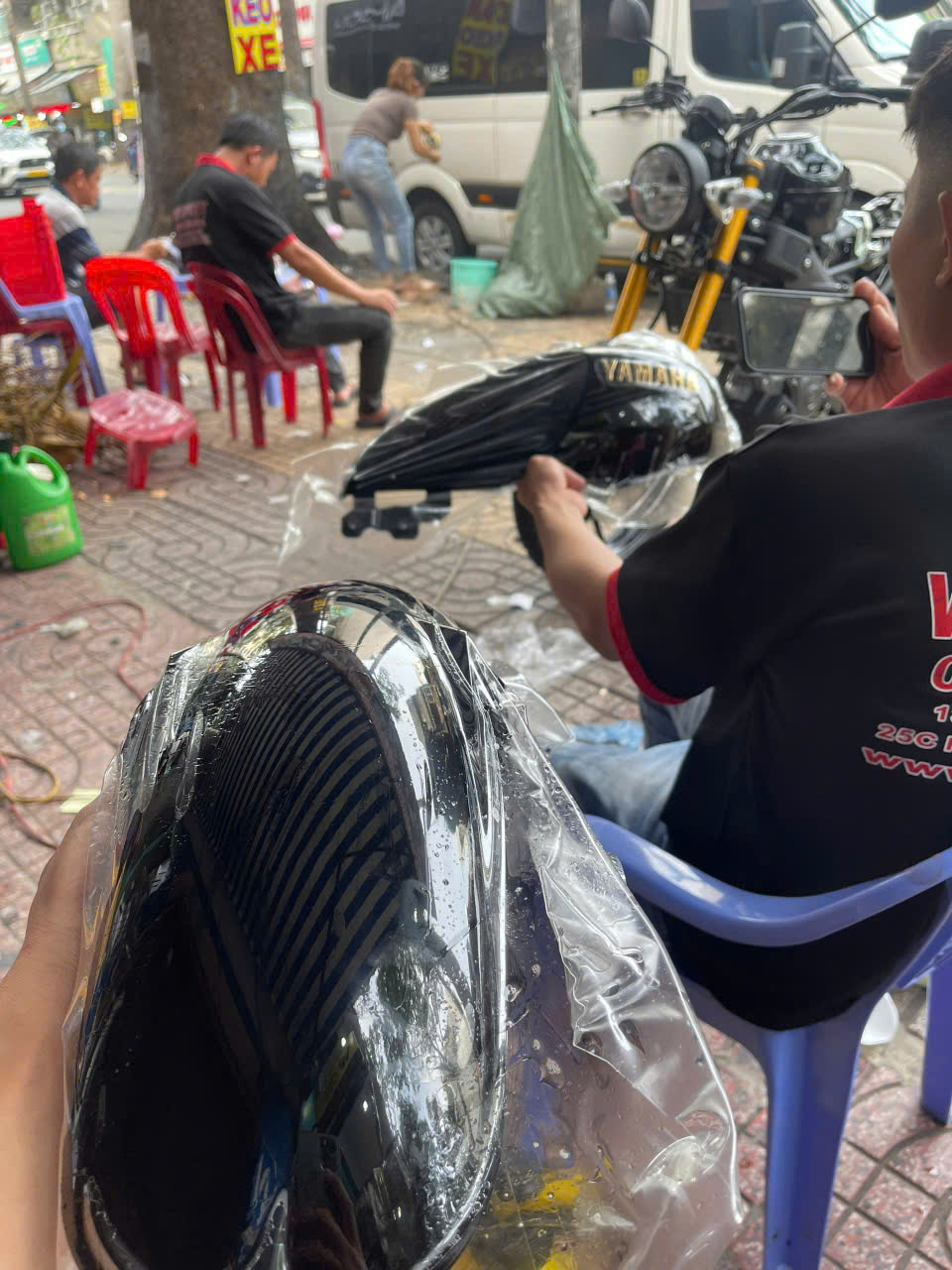 Yamaha XSR 155 wrap full ppf x cao cấp tăng độ bóng bảo vệ sơn chống trầy xước ( khách hàng cần lưu ý ppf có rất nhiều loại có loại ppf còn rẻ hơn cả keo trong 3 lớp của wrapviet ạ )-wv367  