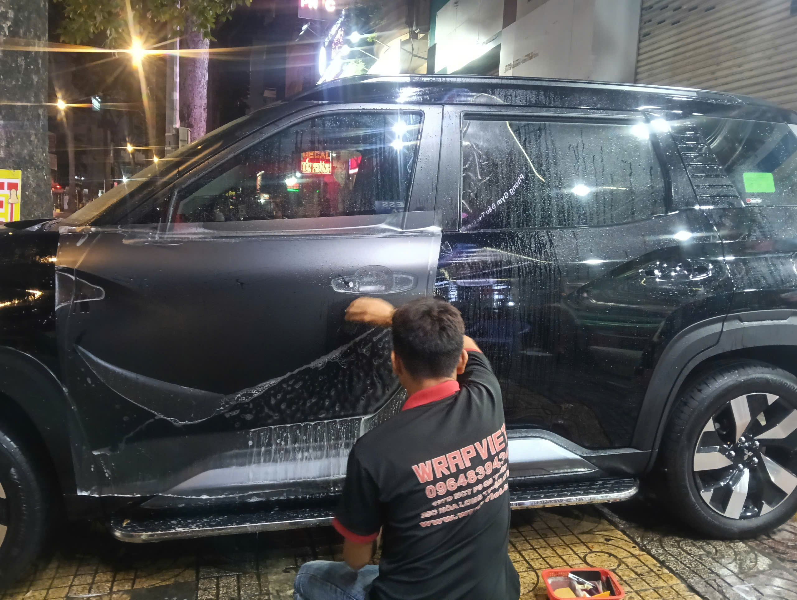 Mitsubishi Destinator wrap full ppf mờ cao cấp tăng độ bóng bảo vệ sơn chống trầy xước ( khách hàng cần lưu ý ppf có rất nhiều loại có loại ppf còn rẻ hơn cả keo trong 3 lớp của wrapviet ạ )-wv574