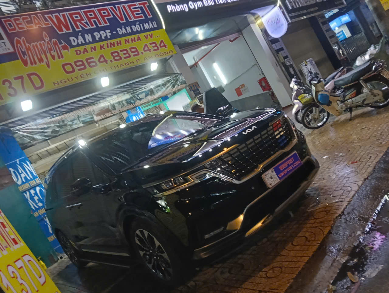 Kia carnival wrap full ppf tpu bóng cao cấp tăng độ bóng bảo vệ sơn chống trầy xước ( khách hàng cần lưu ý ppf có rất nhiều loại có loại ppf còn rẻ hơn cả keo trong 3 lớp của wrapviet ạ )-wv592